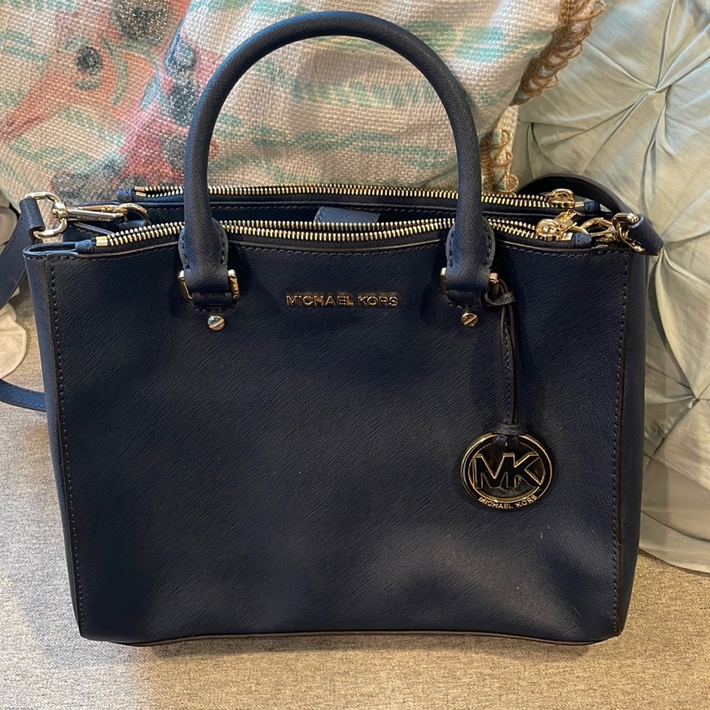 Navy blue large Michael Kors purse